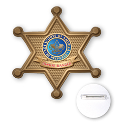 3" Sheriff Badge Stock Polystyrene Button