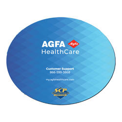 Oval Hard Surface Mouse Pad 1/4"