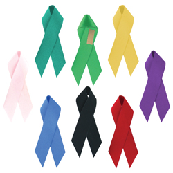 5/8" X 3 1/2" Blank Awareness Ribbon With Tape